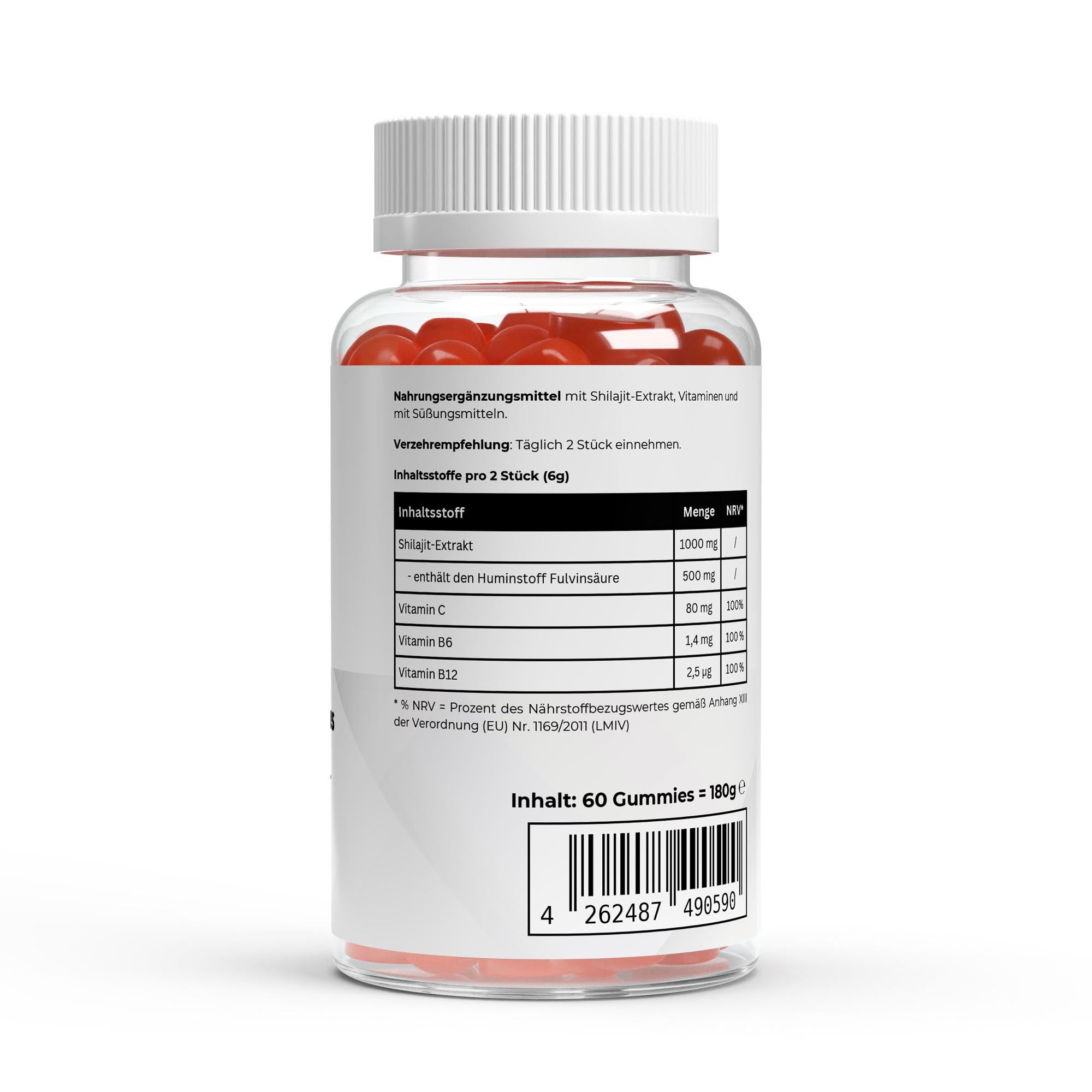 Gominolas Premium de Shilajit 1000 + Vitamina C,B6, B12 - 60 Uds